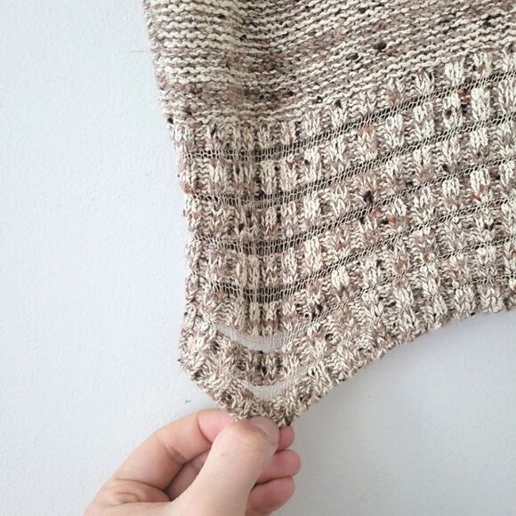 Vintage Penrose Silk/Wool Blend Sweater Brown/Cream - Picture 4 of 5